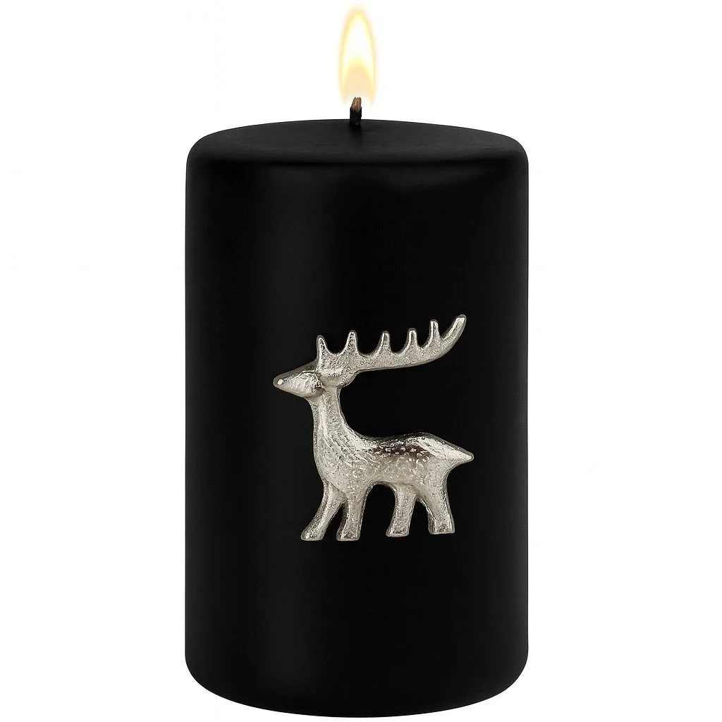 Kerzenpin „Caloge C“ – 6 cm, Silber, Handgefertigt
